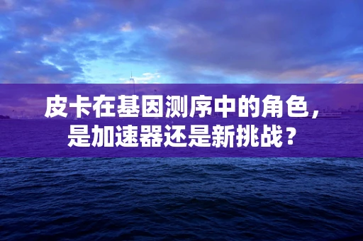 皮卡在基因测序中的角色，是加速器还是新挑战？