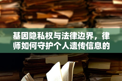 基因隐私权与法律边界，律师如何守护个人遗传信息的安全网？