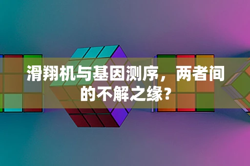 滑翔机与基因测序，两者间的不解之缘？