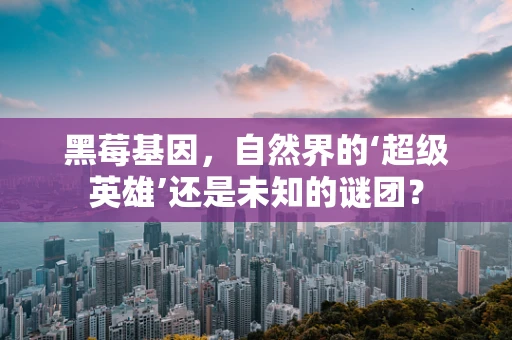 黑莓基因，自然界的‘超级英雄’还是未知的谜团？