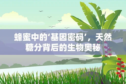 蜂蜜中的‘基因密码’，天然糖分背后的生物奥秘