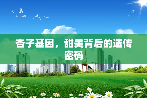 杏子基因，甜美背后的遗传密码