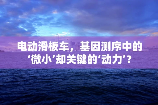 电动滑板车，基因测序中的‘微小’却关键的‘动力’？