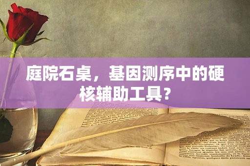 庭院石桌，基因测序中的硬核辅助工具？