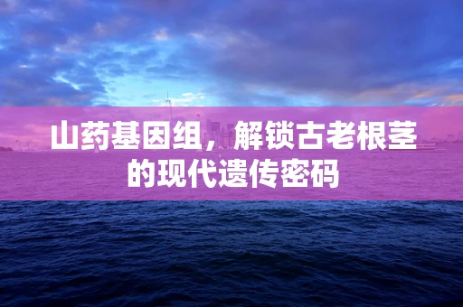 山药基因组，解锁古老根茎的现代遗传密码