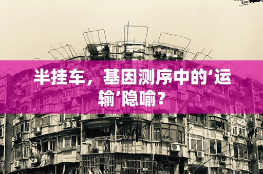 半挂车，基因测序中的‘运输’隐喻？