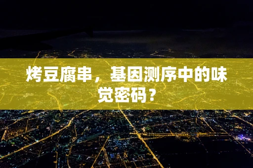 烤豆腐串，基因测序中的味觉密码？