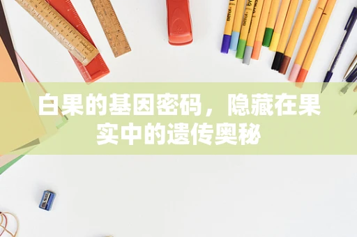 白果的基因密码，隐藏在果实中的遗传奥秘