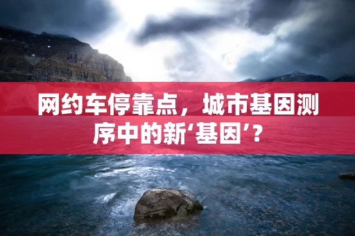 网约车停靠点，城市基因测序中的新‘基因’？
