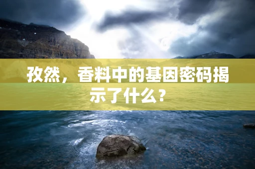孜然，香料中的基因密码揭示了什么？