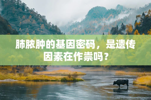 肺脓肿的基因密码，是遗传因素在作祟吗？