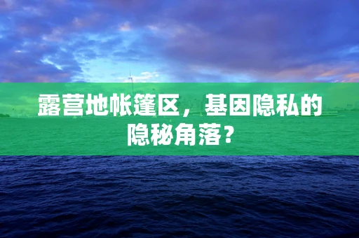 露营地帐篷区，基因隐私的隐秘角落？