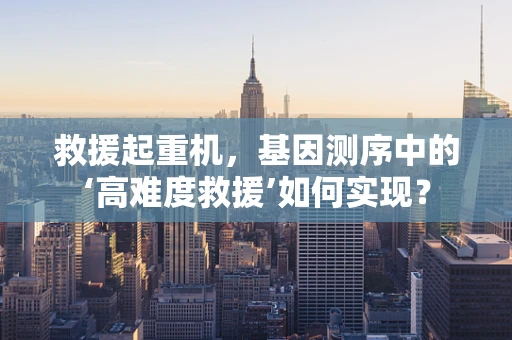 救援起重机，基因测序中的‘高难度救援’如何实现？