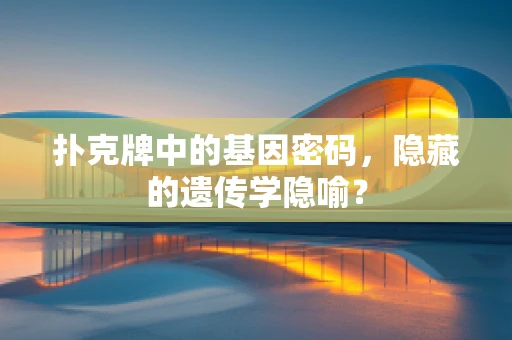 扑克牌中的基因密码，隐藏的遗传学隐喻？