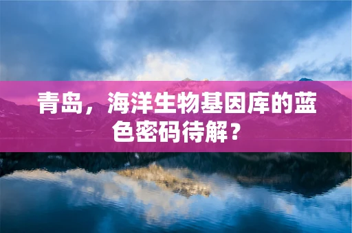青岛，海洋生物基因库的蓝色密码待解？