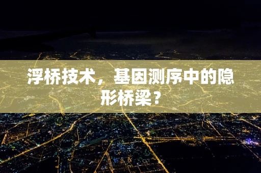 浮桥技术，基因测序中的隐形桥梁？