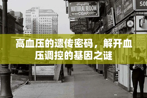 高血压的遗传密码，解开血压调控的基因之谜