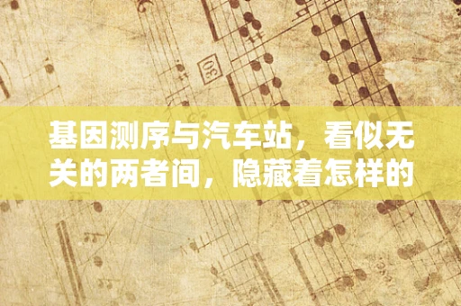 基因测序与汽车站，看似无关的两者间，隐藏着怎样的科学联系？