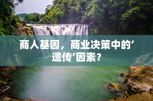 商人基因，商业决策中的‘遗传’因素？