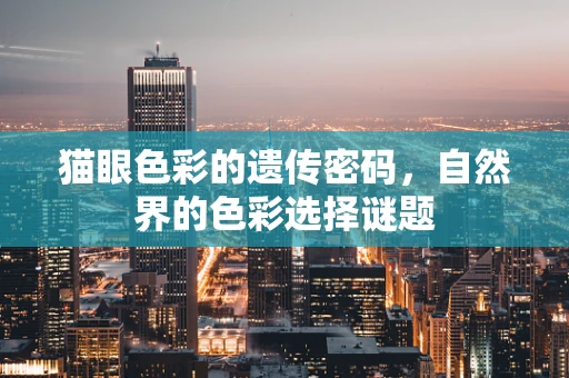 猫眼色彩的遗传密码，自然界的色彩选择谜题