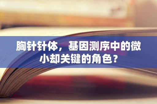 胸针针体，基因测序中的微小却关键的角色？