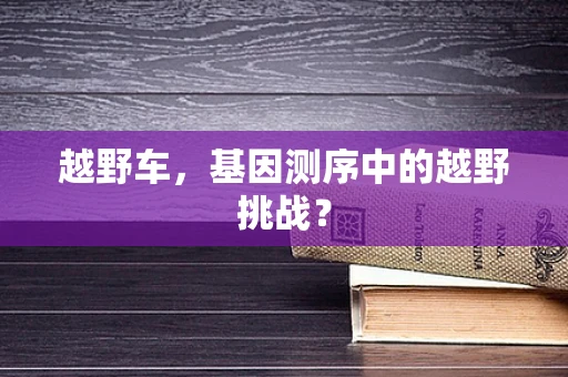 越野车，基因测序中的越野挑战？