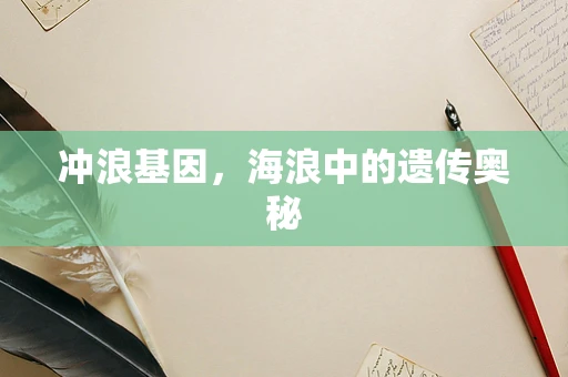 冲浪基因，海浪中的遗传奥秘