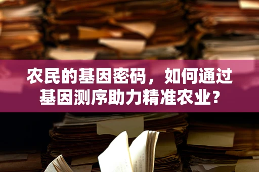 农民的基因密码，如何通过基因测序助力精准农业？