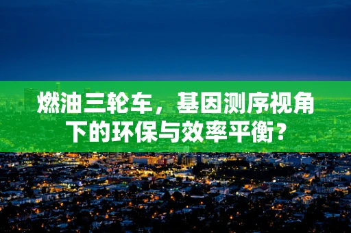 燃油三轮车，基因测序视角下的环保与效率平衡？