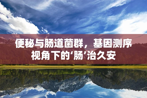 便秘与肠道菌群，基因测序视角下的‘肠’治久安